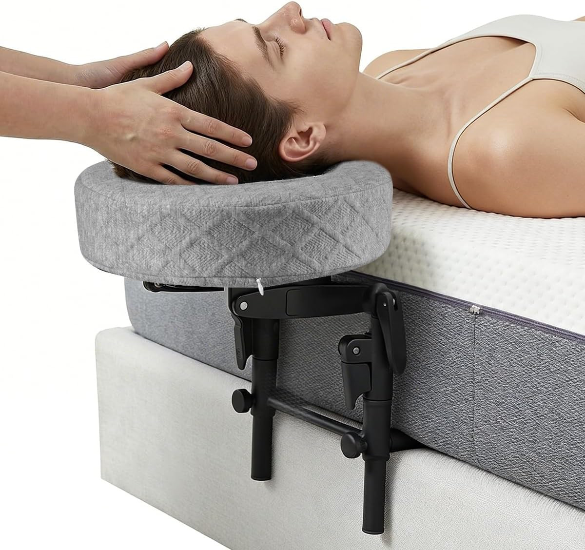 Adjustable Massage Headrest for Bed - Portable Face Cradle for Home & Spa
