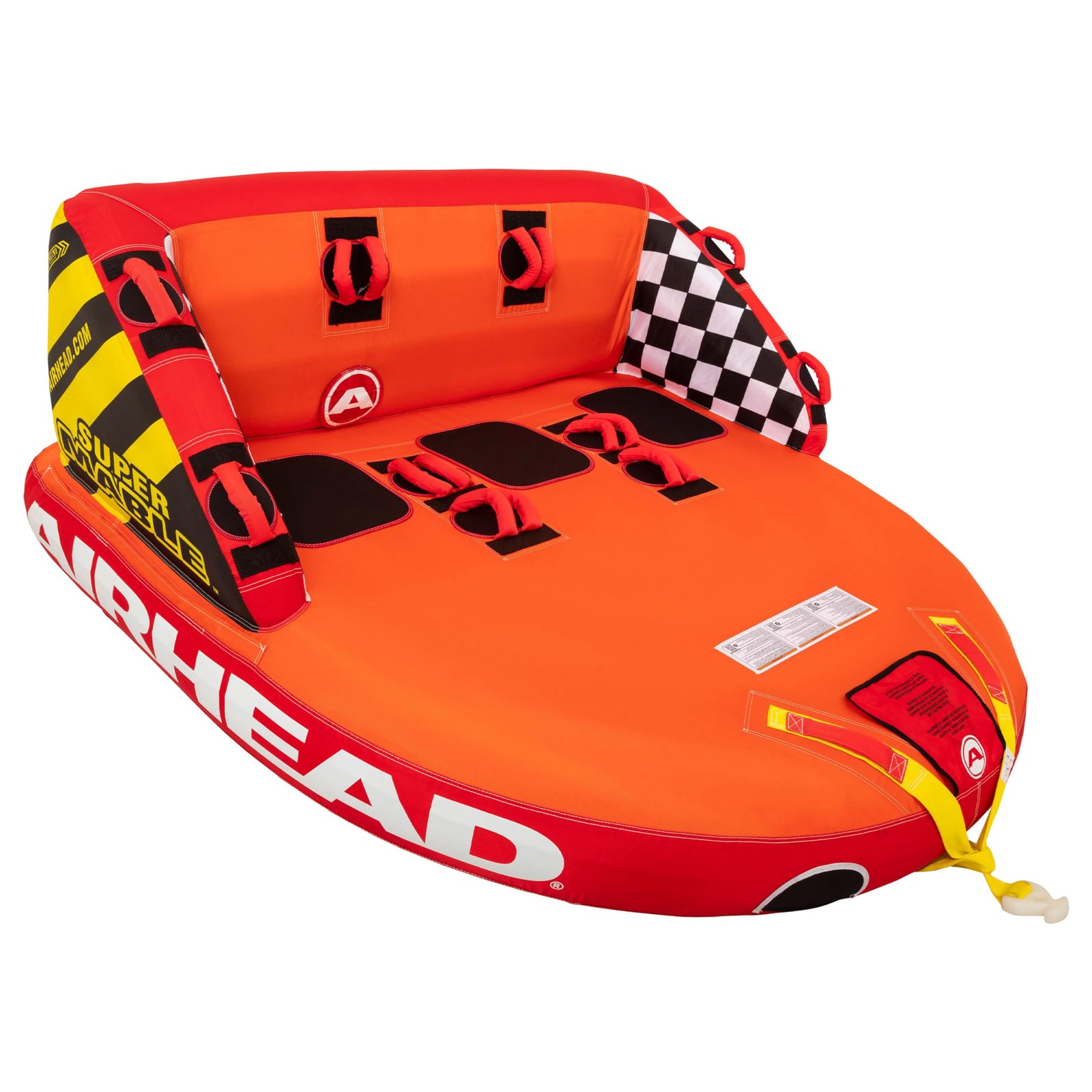Towable Tube 3 Rider Orange 1-3 Airhead Super Mable Boating Water Sports Dual