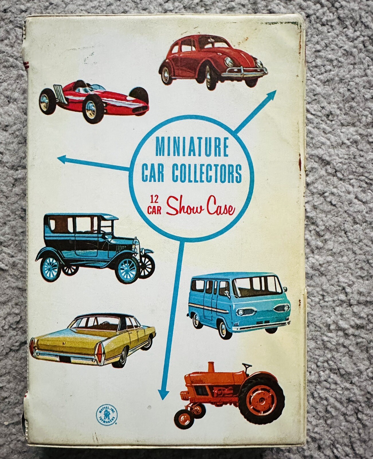 Vintage 1966 Mattel Miniature Car Collector's 12 Car Show Case #5010 Made In USA