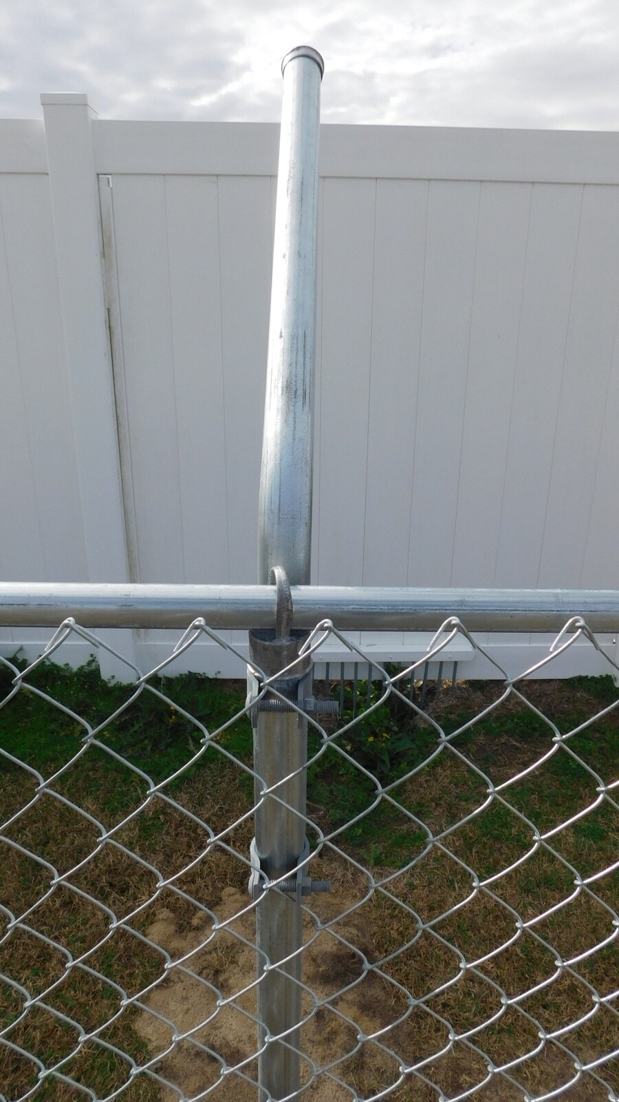 Extend-A-Post 1-5/8" OD Pipe Extension 2' Long - Clamp Onto 2" Post-45Degree-6Pk