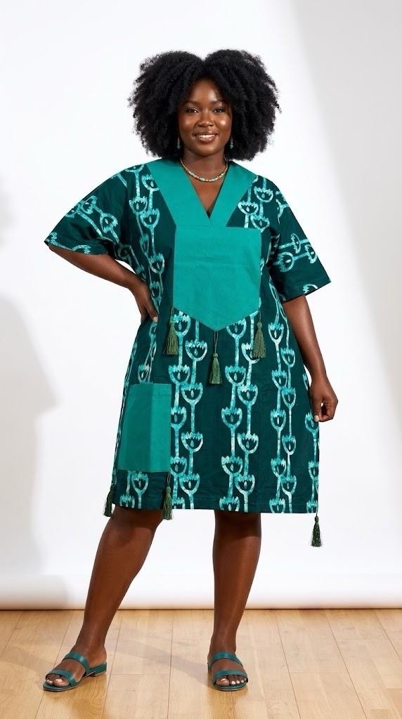 Short Ankara Gown African Print Dress Size Large