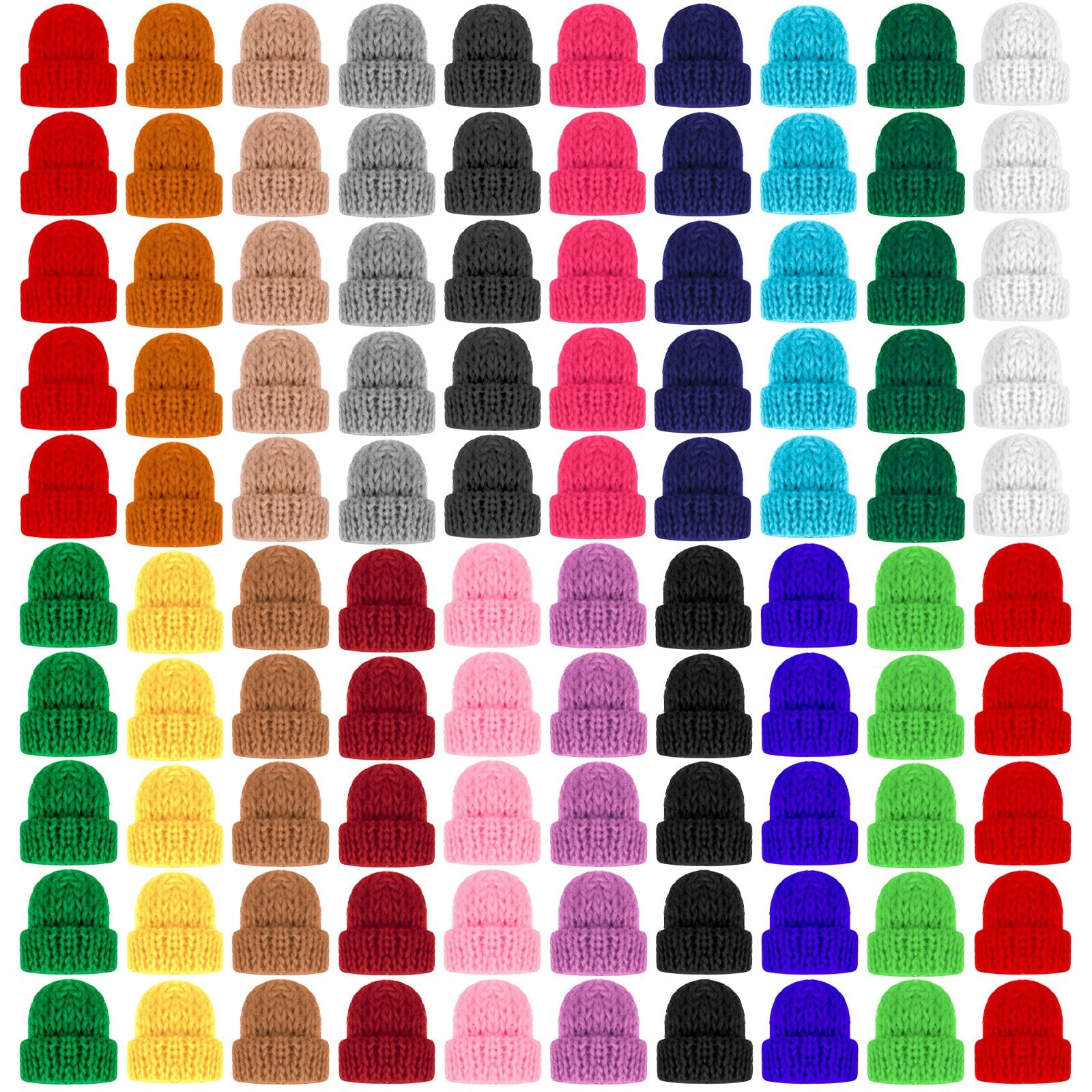 EBOOT 96 Pieces Mini Santa Hats for Crafts Small 96 Pieces, Multicolor