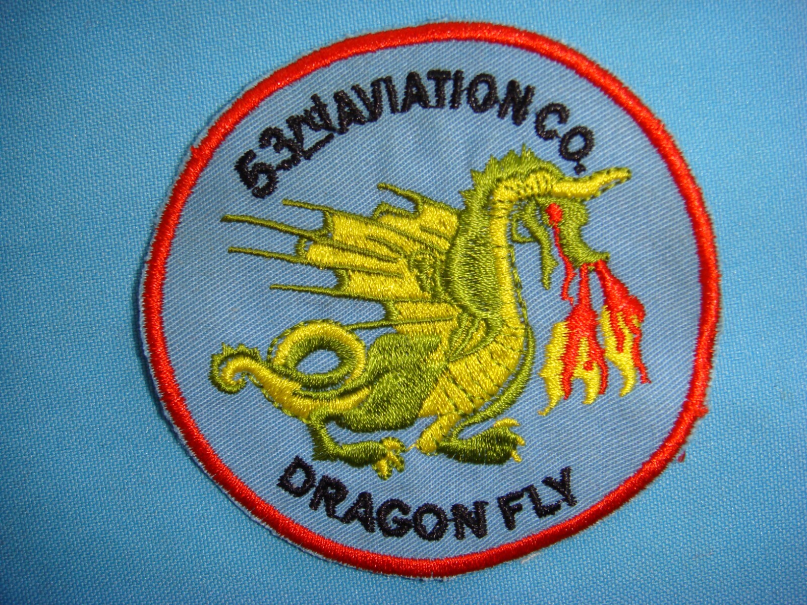 VIETNAM WAR PATCH, US 53rd AVIATION COMPANY " DRAGON FLY "