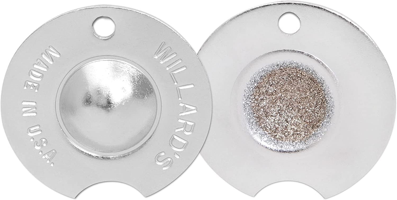 Willard Pool Cue Tip Shaper - Dime Radius silver
