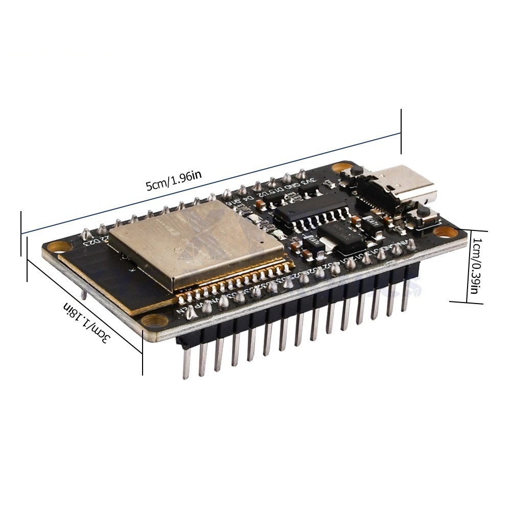 2PCS ESP32 Module Type C CH340C Development Board Dual Core WiFi Bluetooth