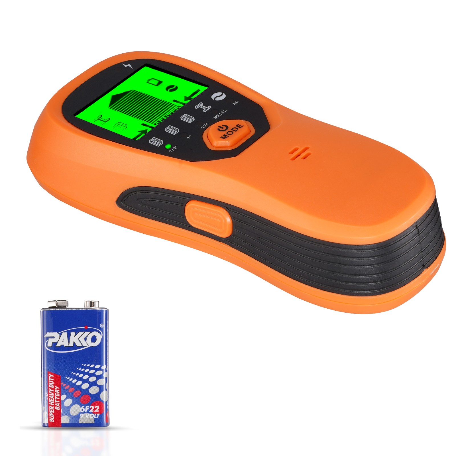 Uimoso 5-in-1 Electronic Wall Scanner with LCD Display, Orange