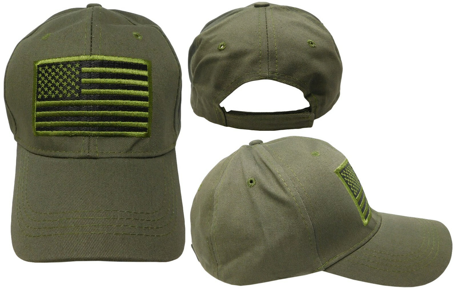 USA US U.S. America American Flag OLIVE GREEN Patch BORDER PATROL Cap Hat