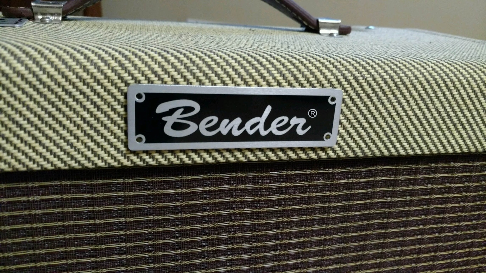 Bender Fender Parody Amplifier Amp Face Plate Lasered Aluminum Tag