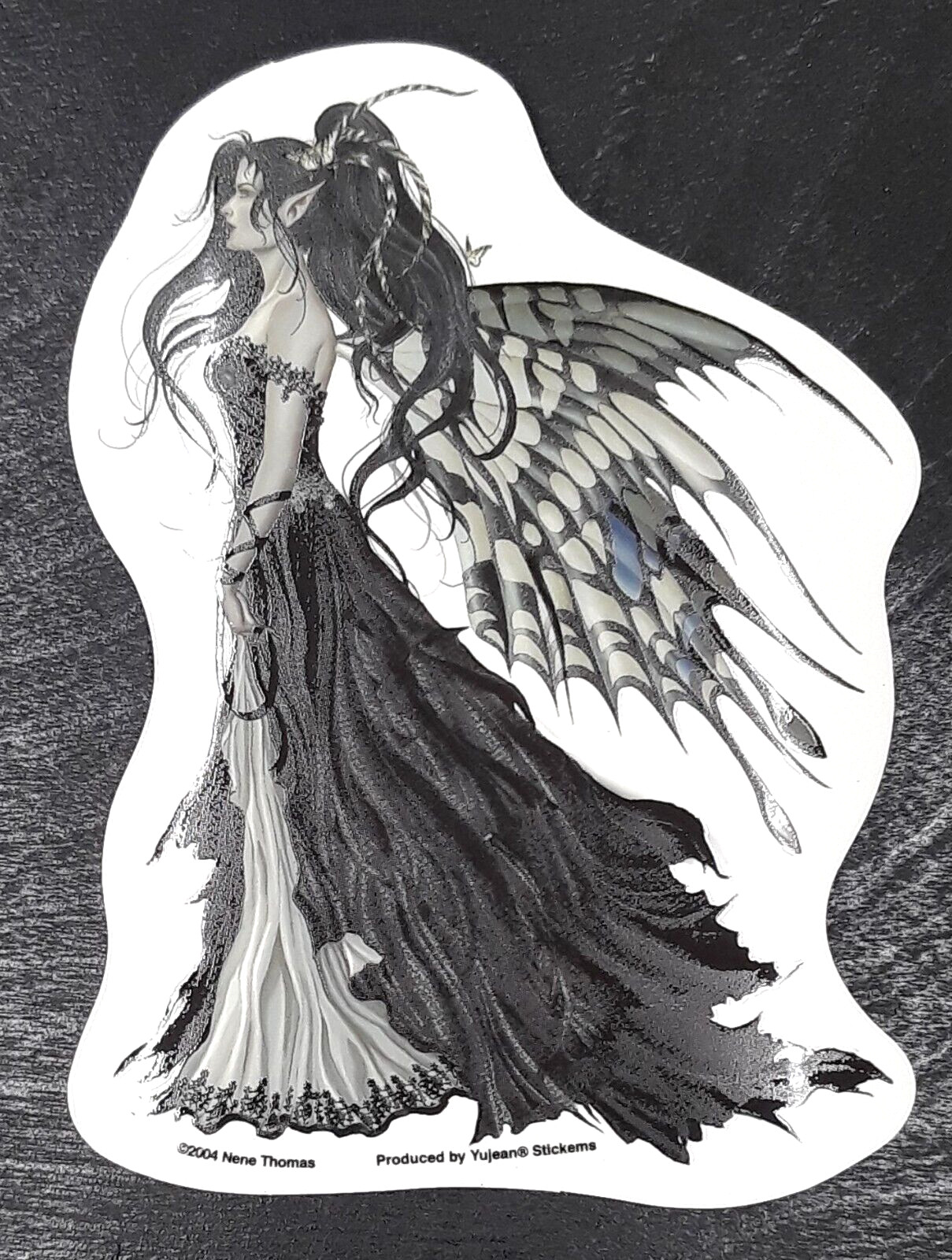 Nene's Hope Fairy In Black Peel & Stick Sticker  4 3/8" x 6"