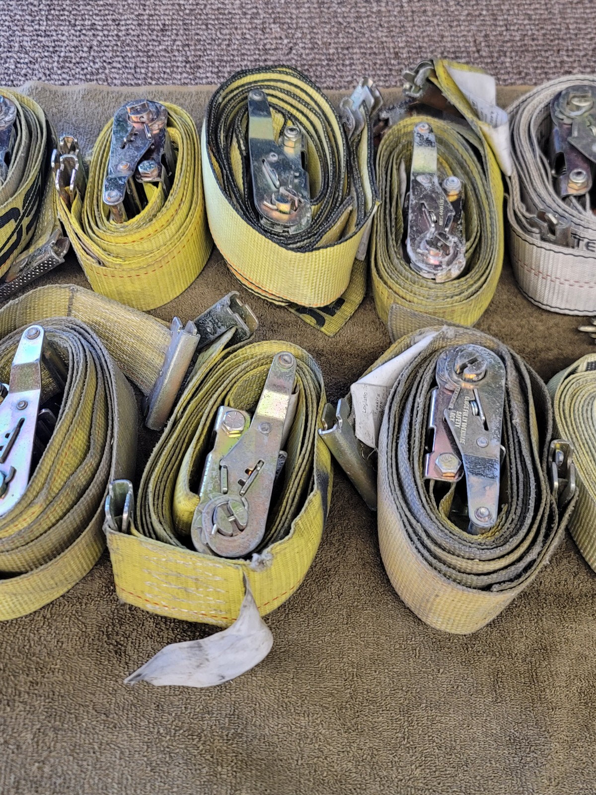 14 Cargo Ratchet Straps Hold Down Tie Down 2" 12' E Track Mytee Uscc US Logistic