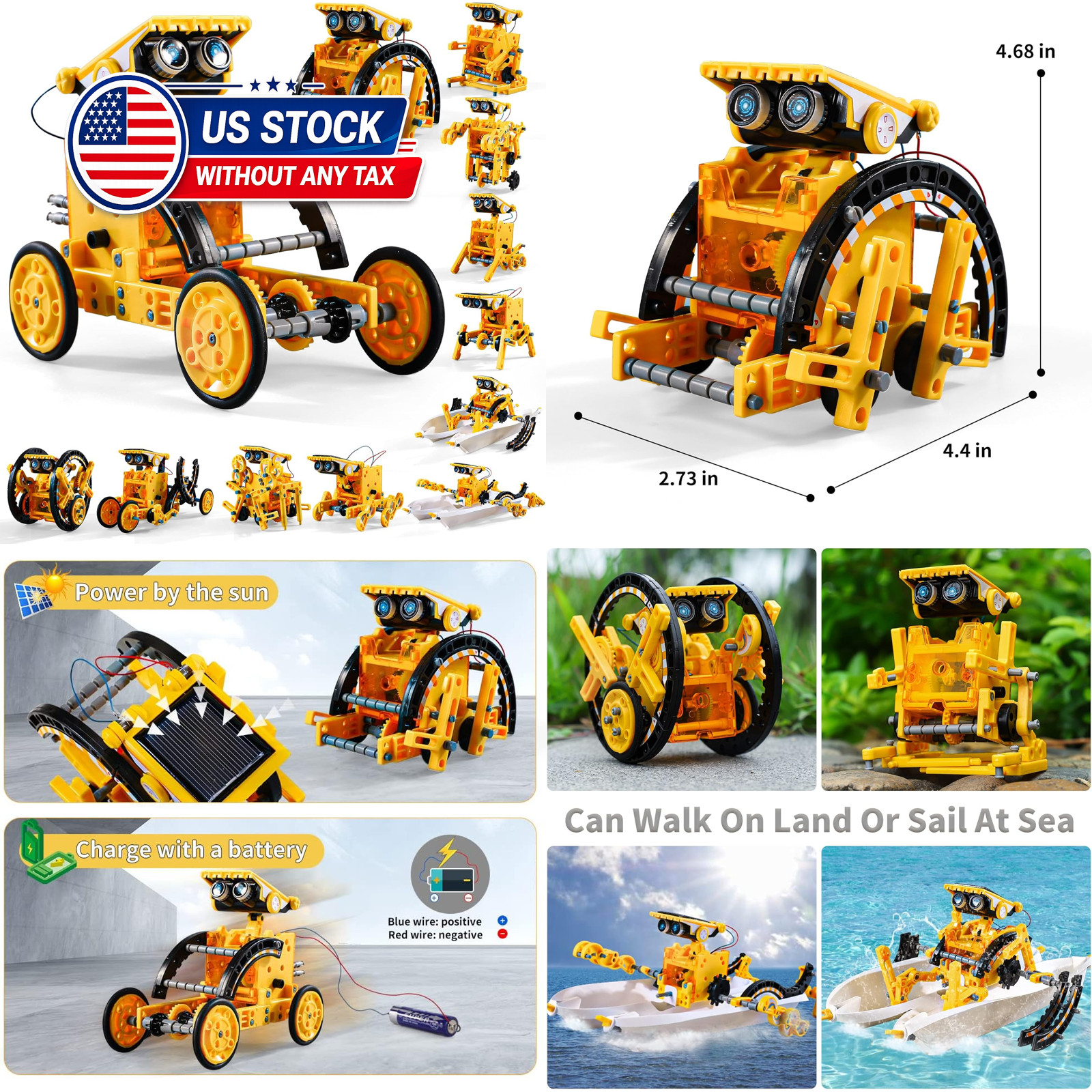 Lucky Doug 12-in-1 STEM Solar Robot Kit Toys Gifts for 8 9 10 11 12 13 Year Old