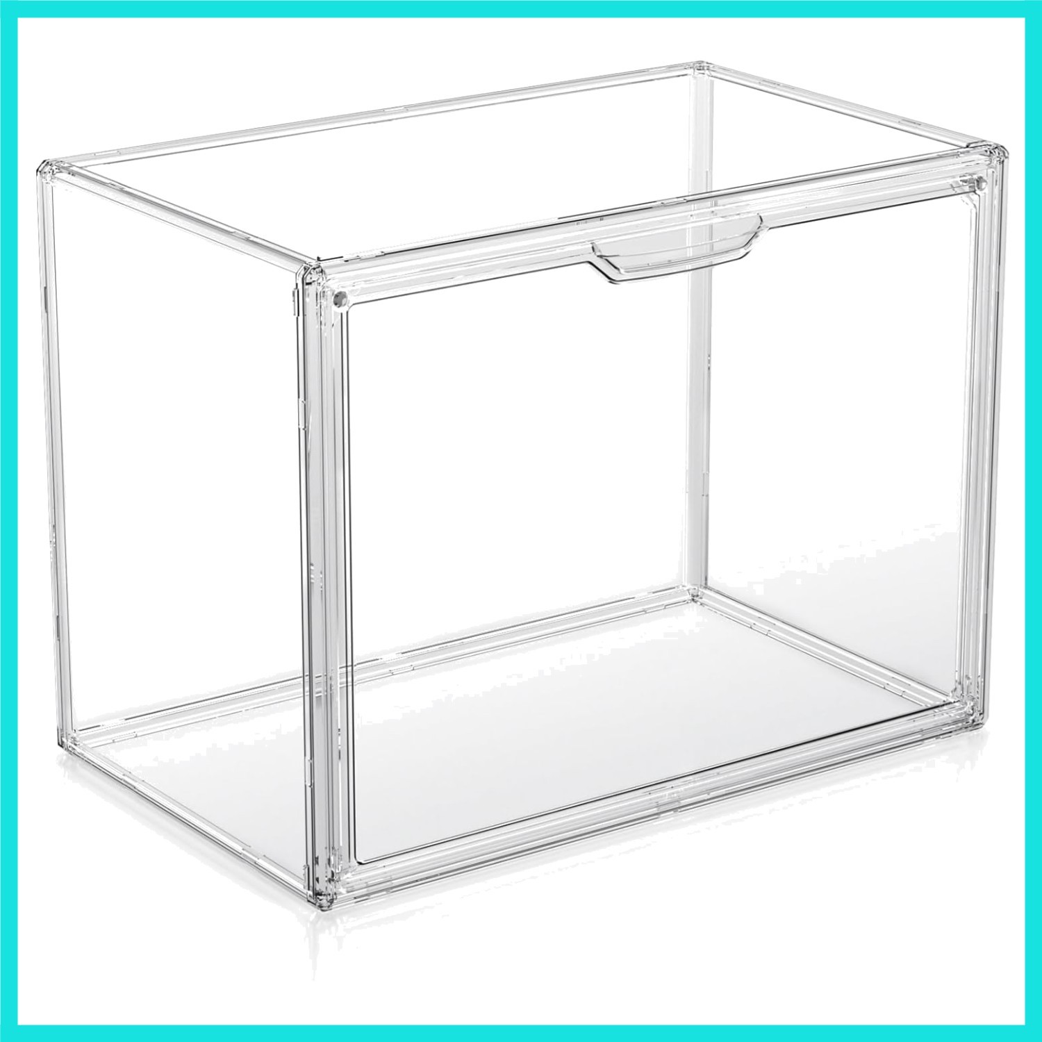 Clear Plastic Storage Bins - Acrylic Display Case with Magnetic Door, Purse O...