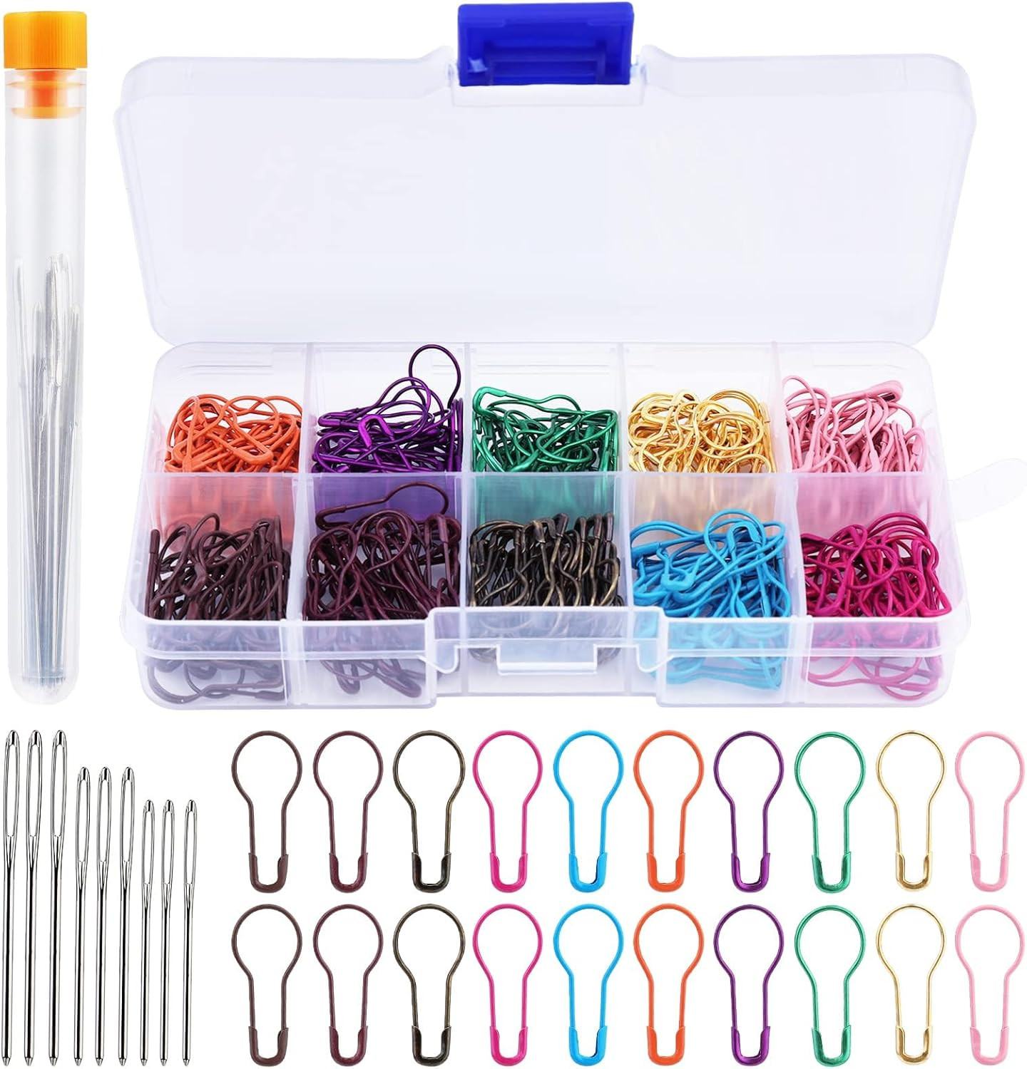 Stitch Markers, 300 pcs Crochet Markers, Metal Stitch Markers for M-300