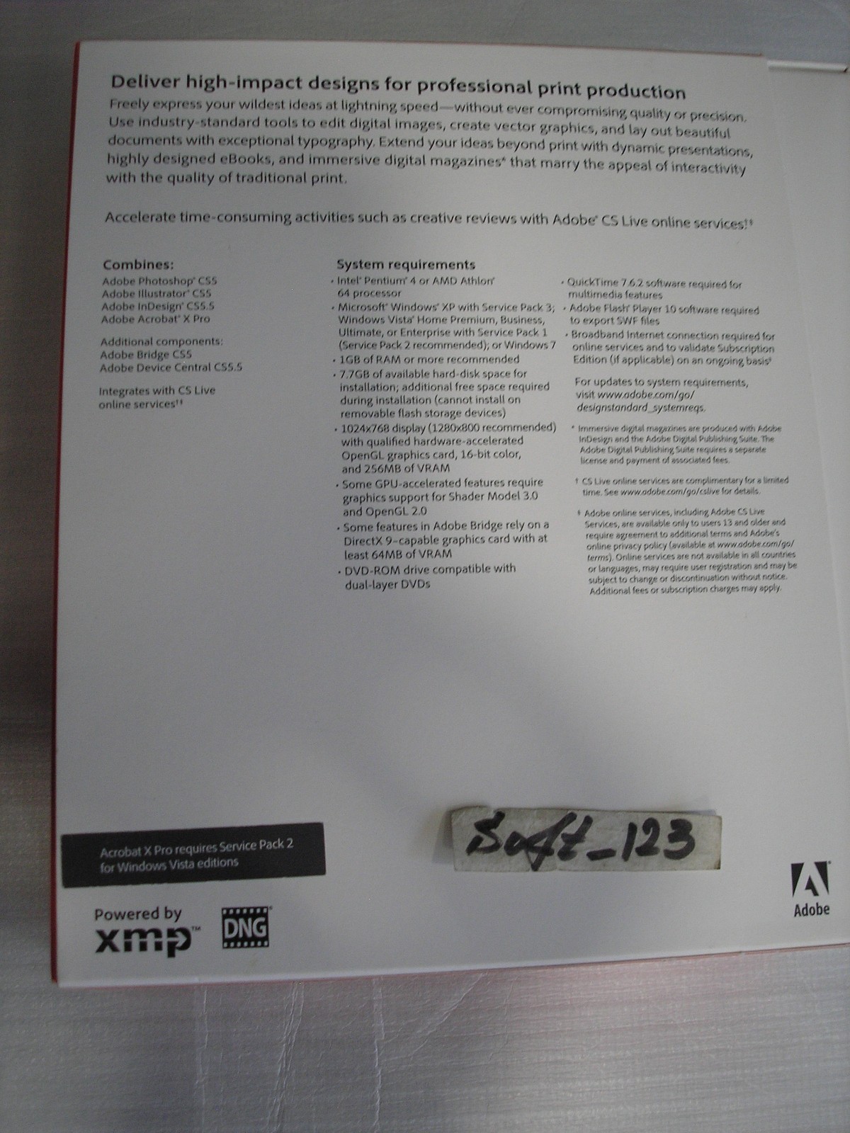 Adobe Creative Suite 5.5 CS5.5 Design Standard For Windows PC Full Version Box