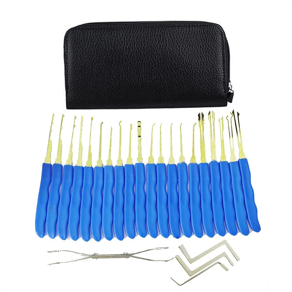 24Pcs Stainless Steel Professional Key Extractor Remover Training Tools Set