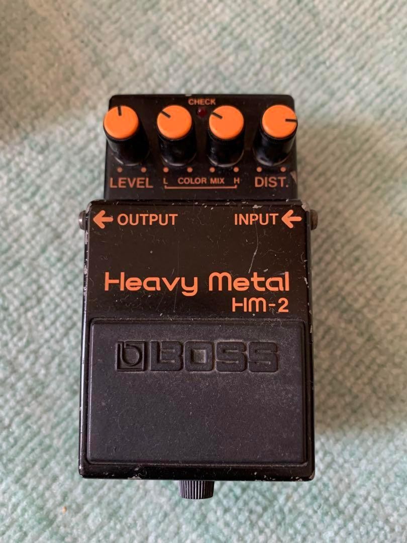 Boss HM-2 Heavy Metal Distortion Guitar Effect Pedal Good Condition Collectible