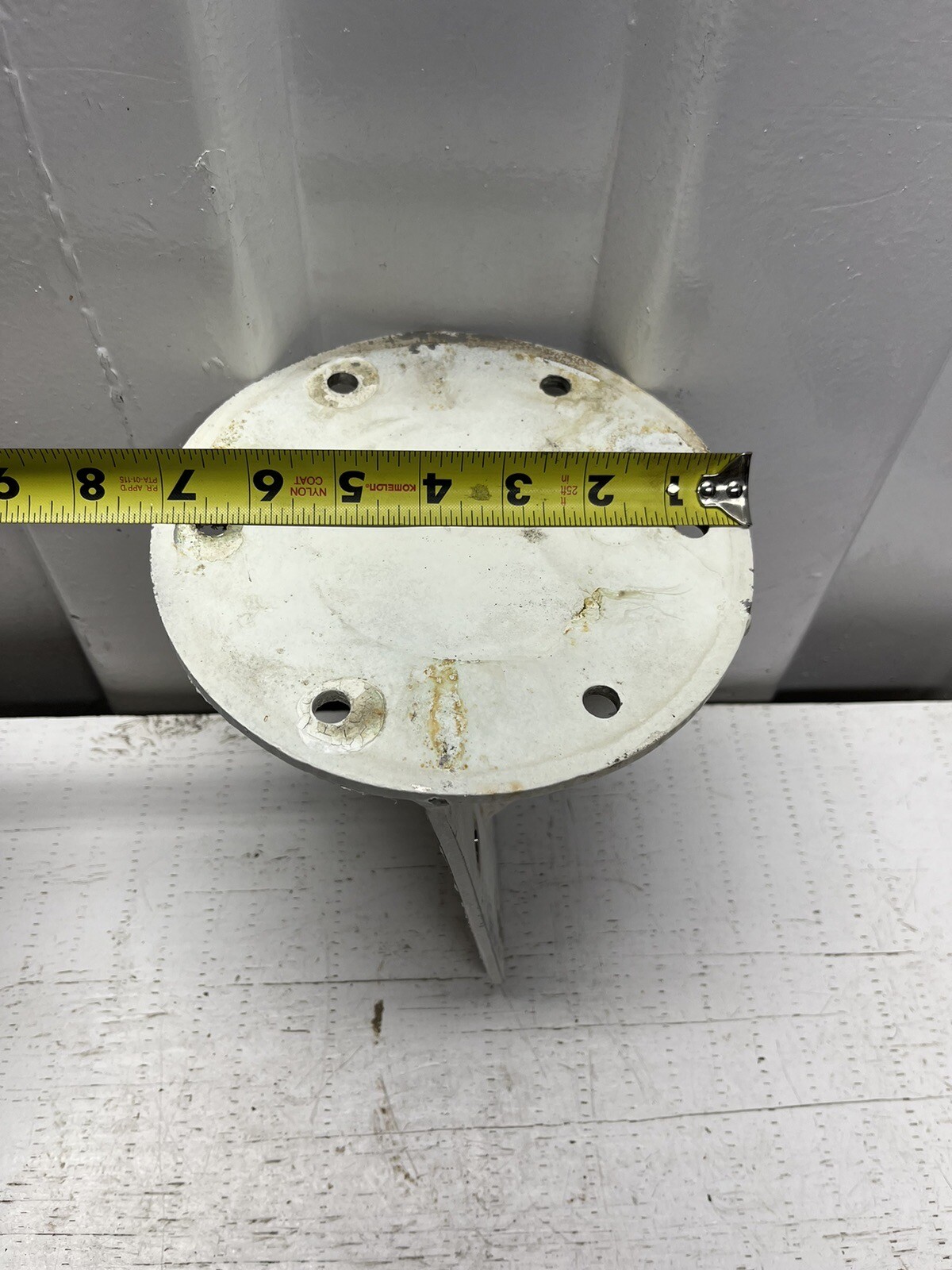 Stainless Sailboat Winch Base Bracket On 80 Degree Angle 7” Round