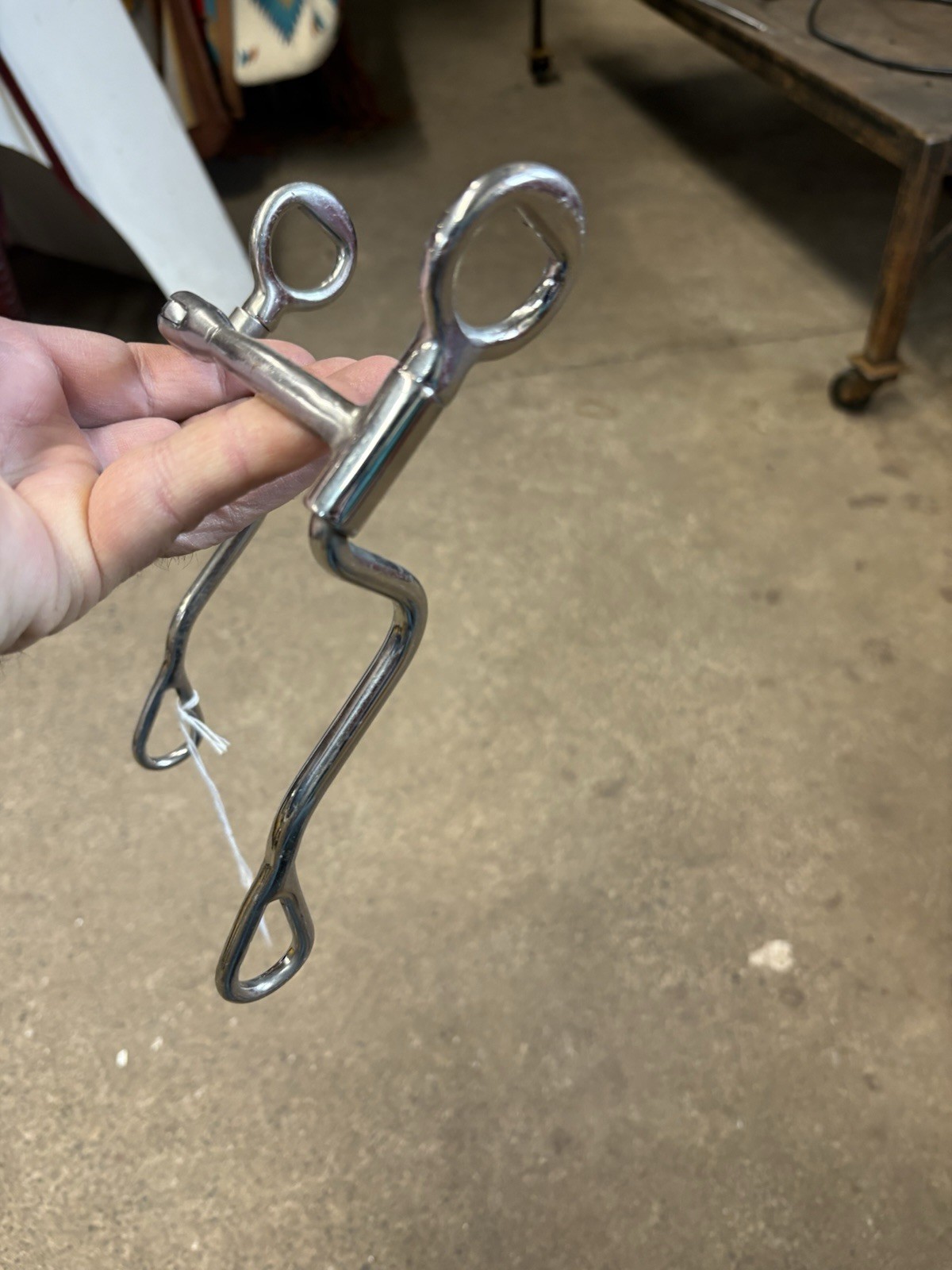Hinge Mouth Shanked Snaffle Bit With Copper Inlay
