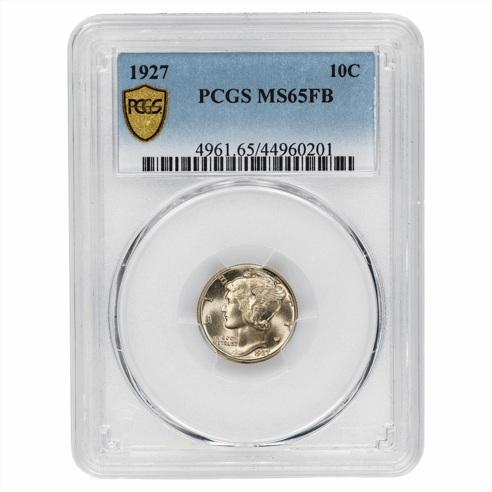 1927 Mercury Dime 10C PCGS MS 65 FB