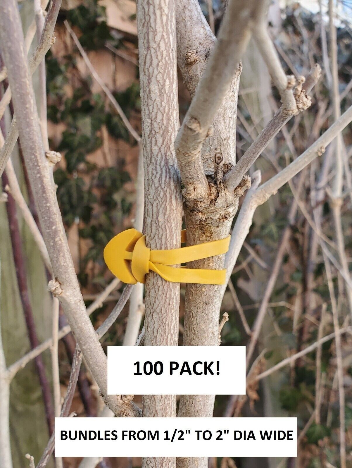 100 Pack BULK! Reusable Rubber Band Tie Office Extension Cable Wire Management