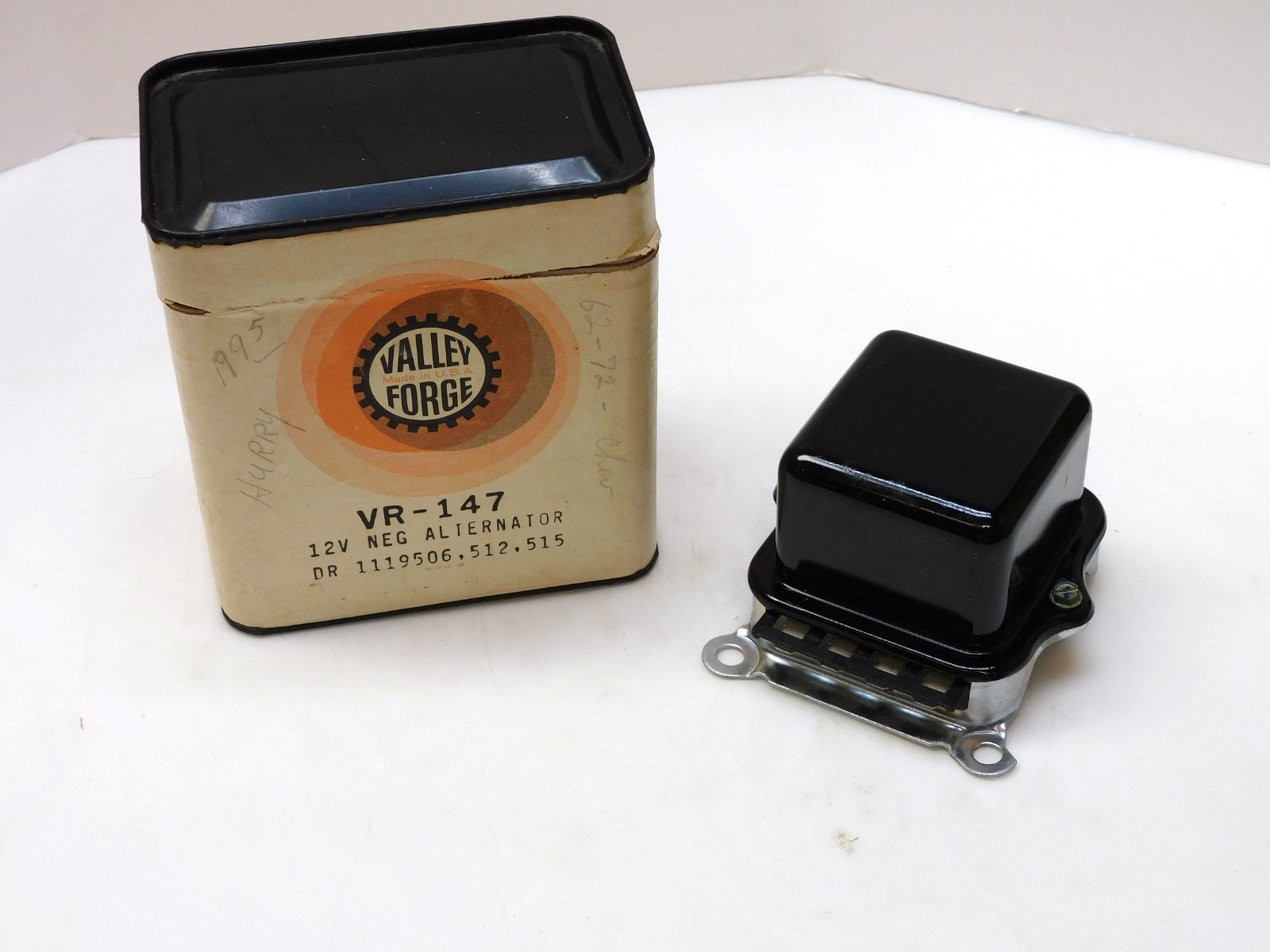 VALLEY FORGE VR-147 VOLTAGE REGULATOR 12V NEG ALTERNATOR DR 1119506,512,515