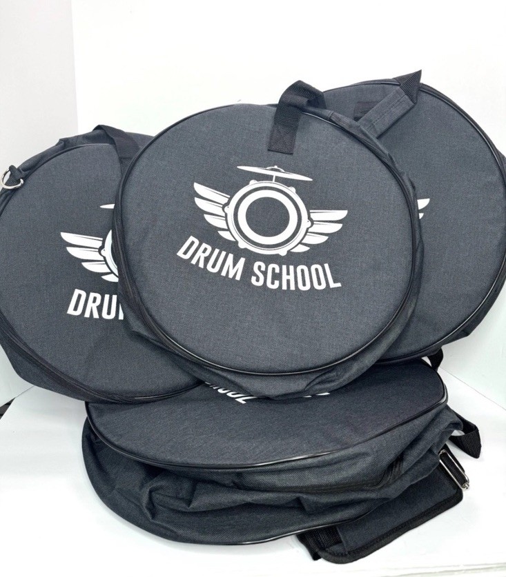 4-Piece Drum Bag Set Soft Carry Cases Black w/ Shoulder Strap