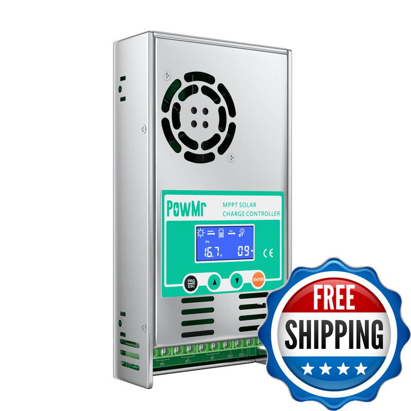 Powmr Mppt Solar Charge Controller 60 Amp 48V 36V 24V 12V Auto - Max 160Vdc