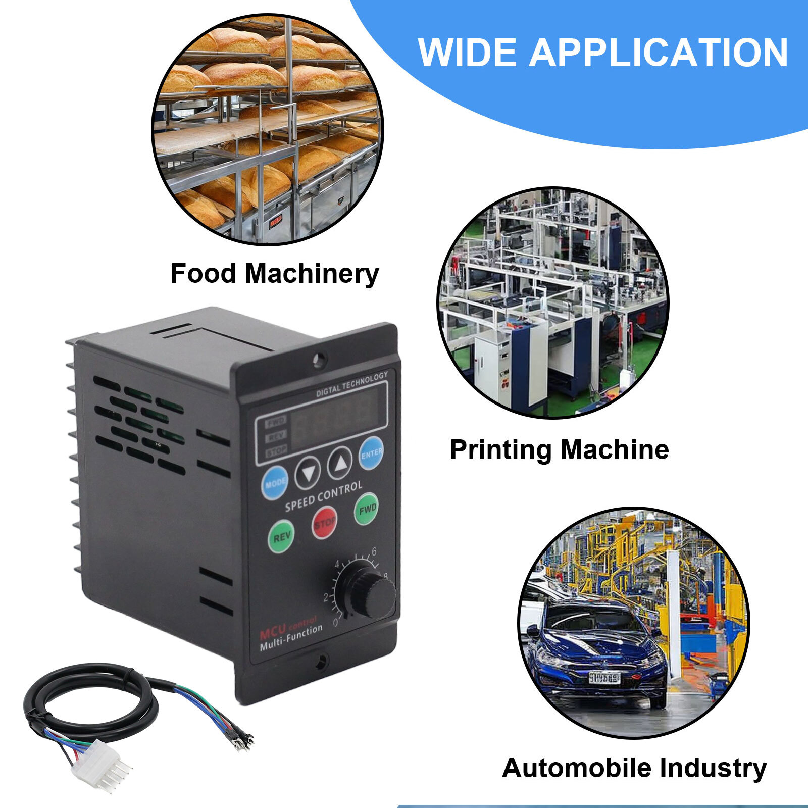120W AC 110V 3A Digital Motor Speed Control MCU Controller Target Value Settable