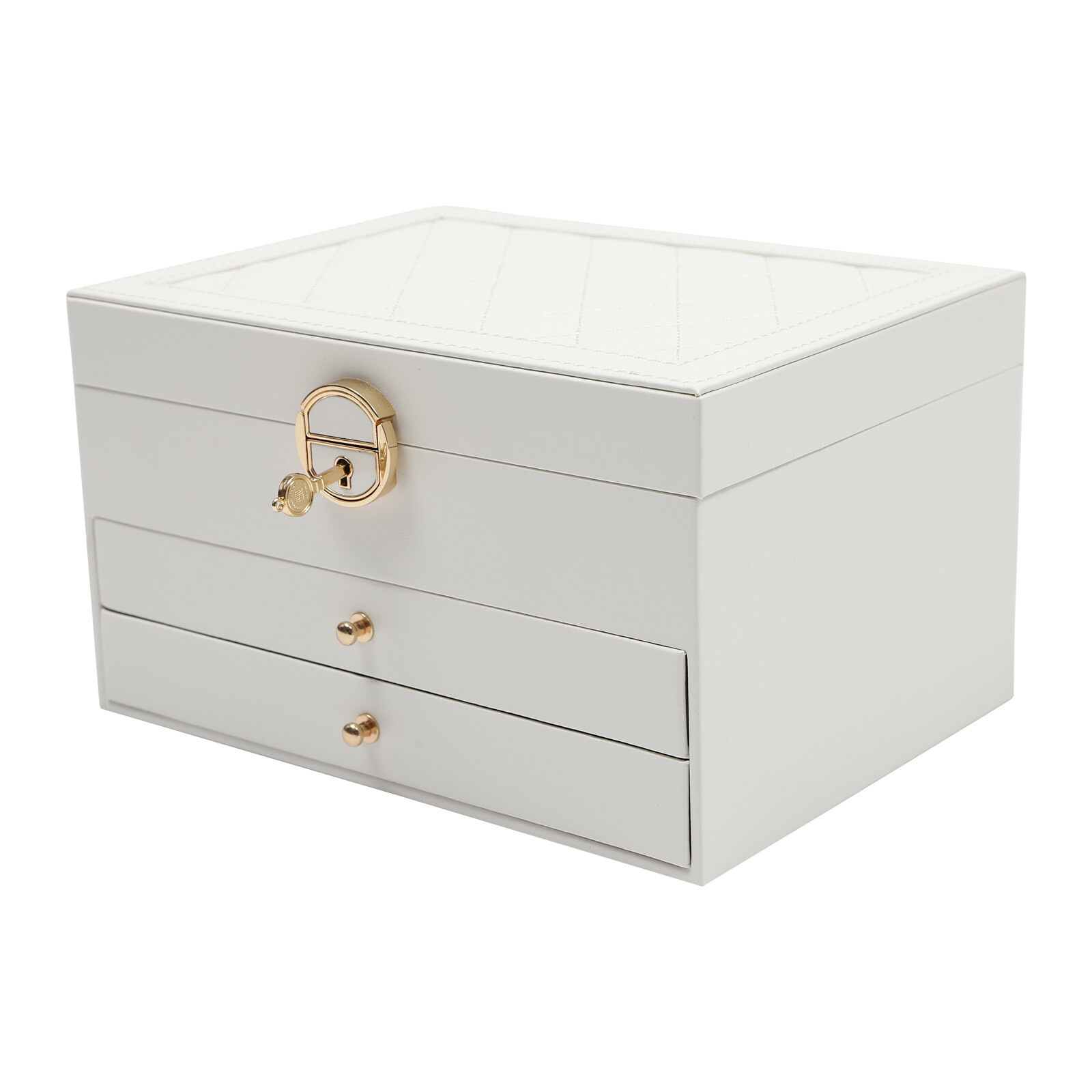 PU Watch Storage Box for Men & Women - 3-Tier Jewelry Organizer Case