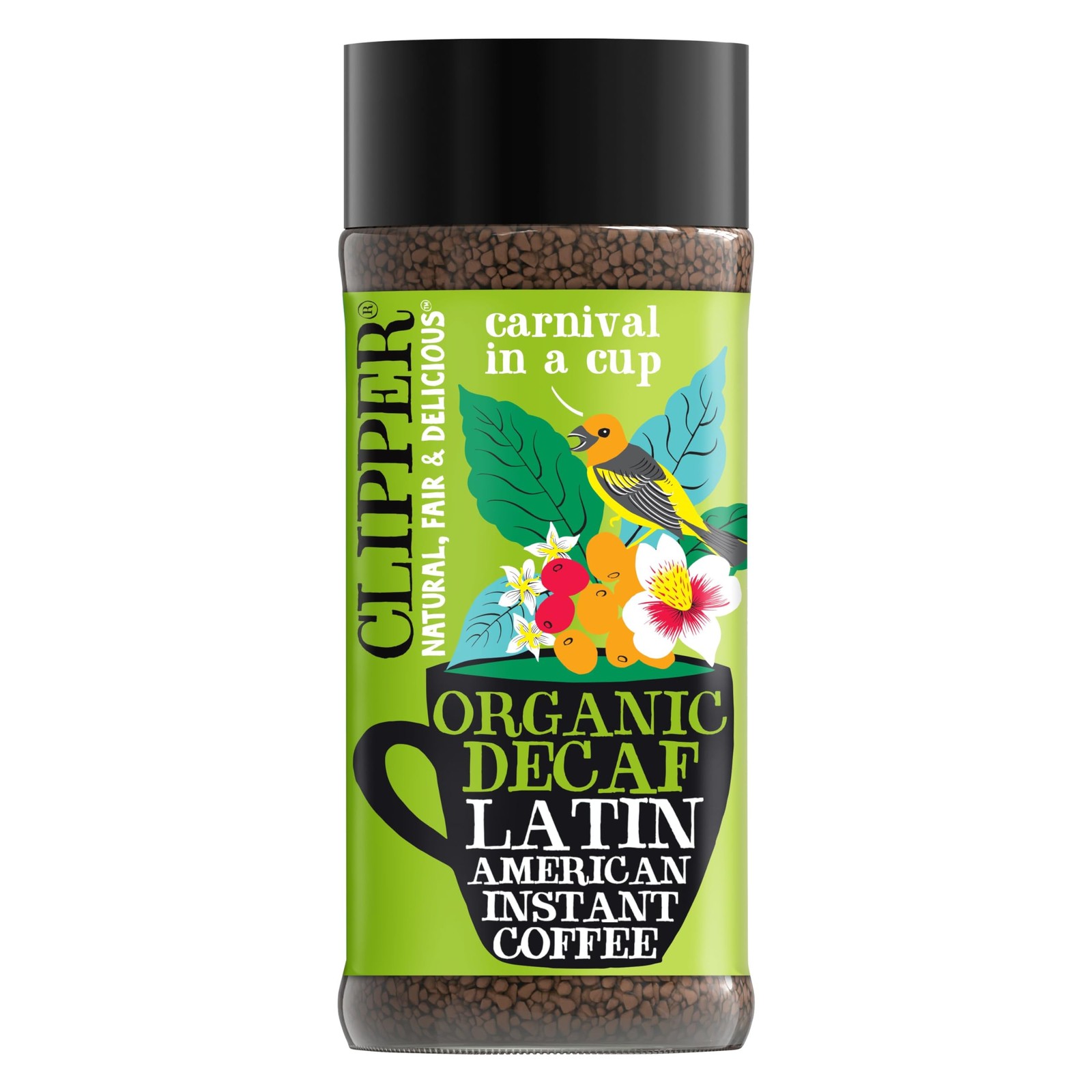 Clipper Coffee: Latin American Decaf Instant Coffee – Medium Roast Pack of 1
