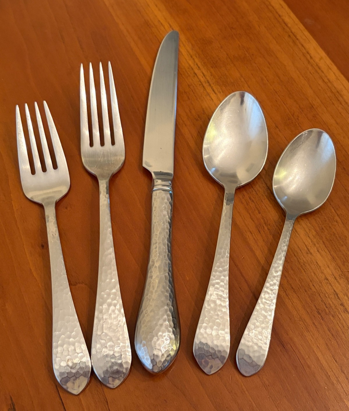 Reed & Barton  HAMMERED ANTIQUE MATTE 18/8 Korea  Stainless Flatware - Choice