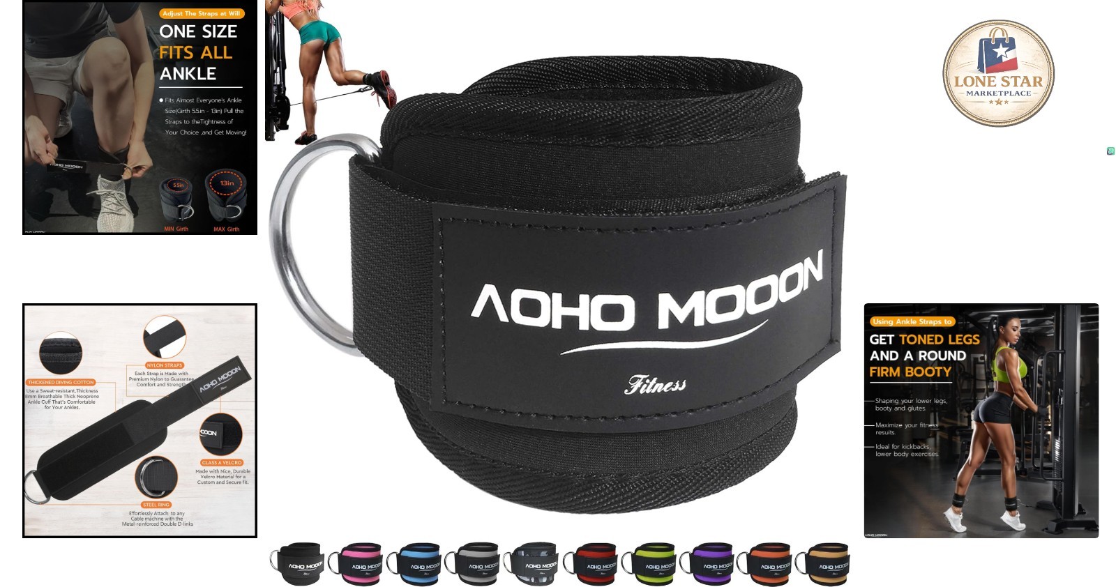 Durable Adjustable Ankle Straps for Cable Machines – Perfect for Glute Workouts