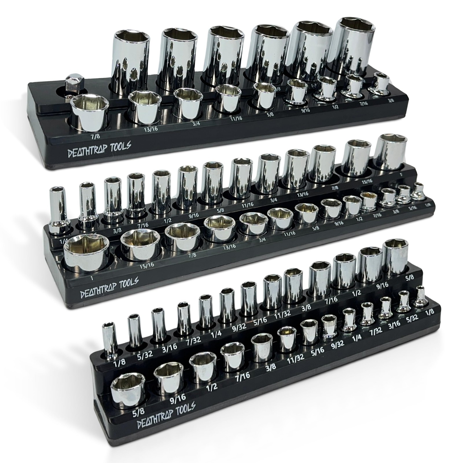 Magnetic Socket Organizer - Standard Sizing - Pack of 3 - Socket Organizers f...
