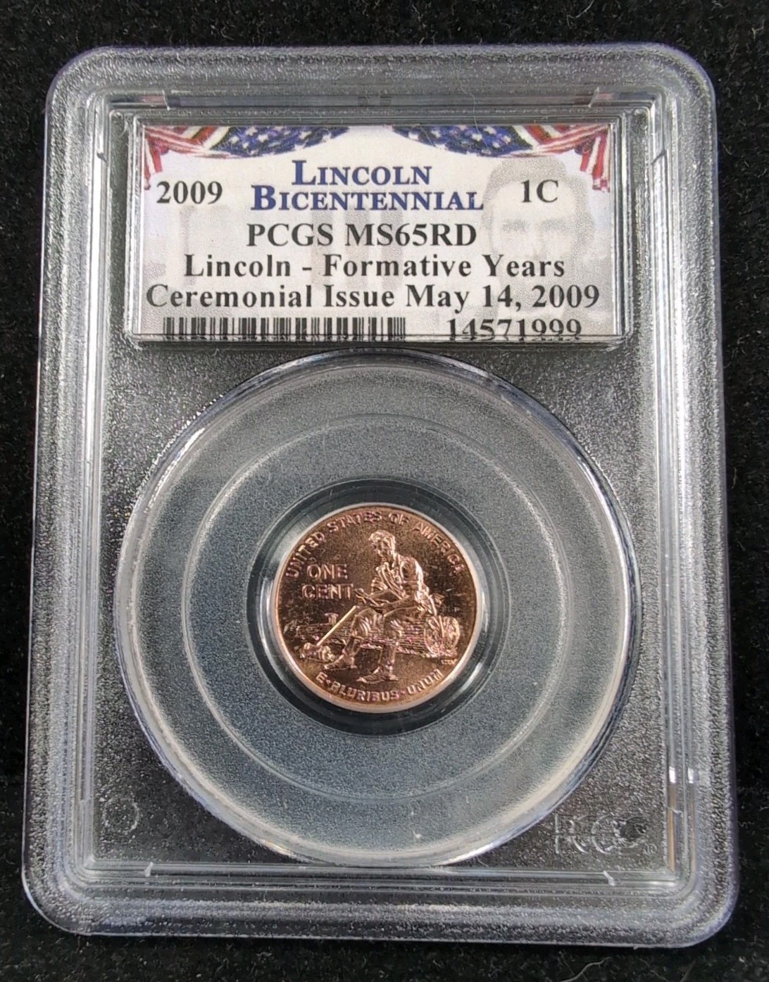 2009-P Lincoln Bicentennial Formative Years PCGS MS65RD 8123