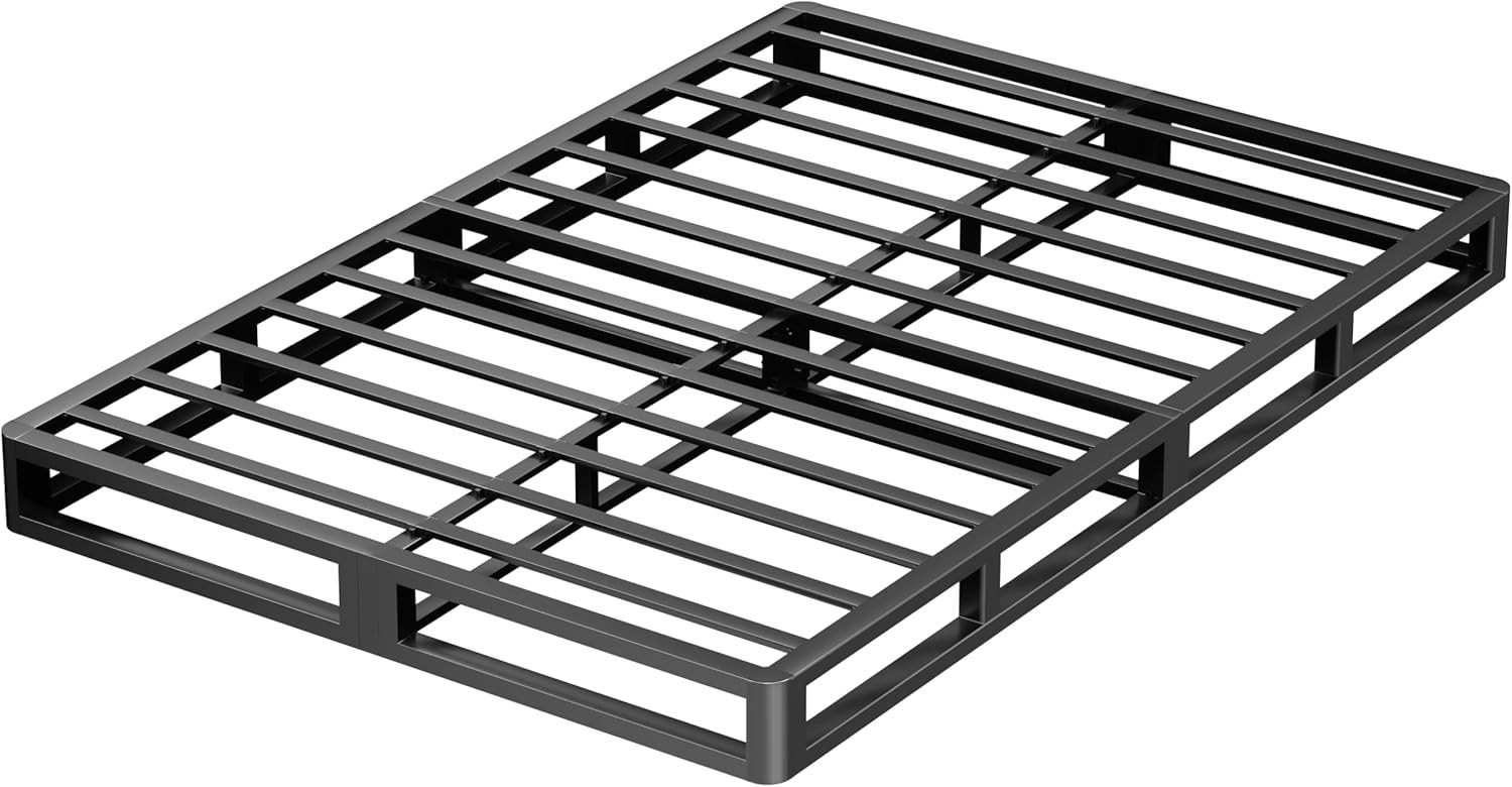 5 Inch Twin Metal Bed Frame Round Corner Low Platform Bed Frames 3000 LBS Heavy