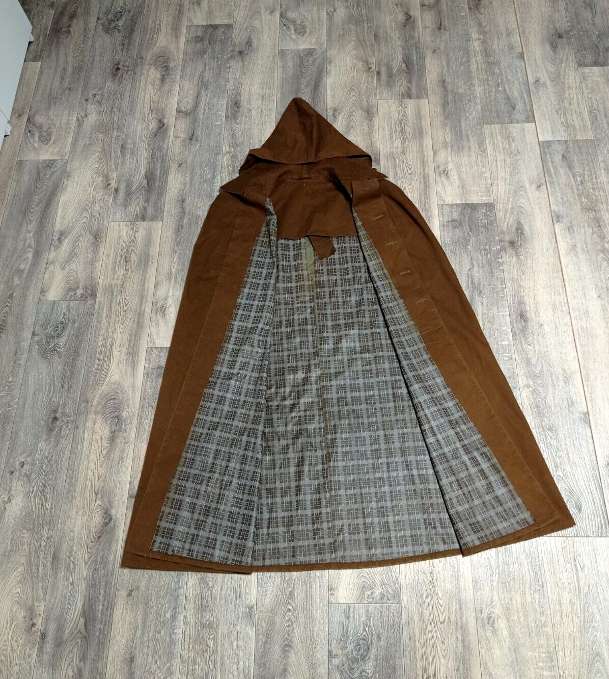 Rare Russian soviet red Army original officers raincoat cape military tent made.
