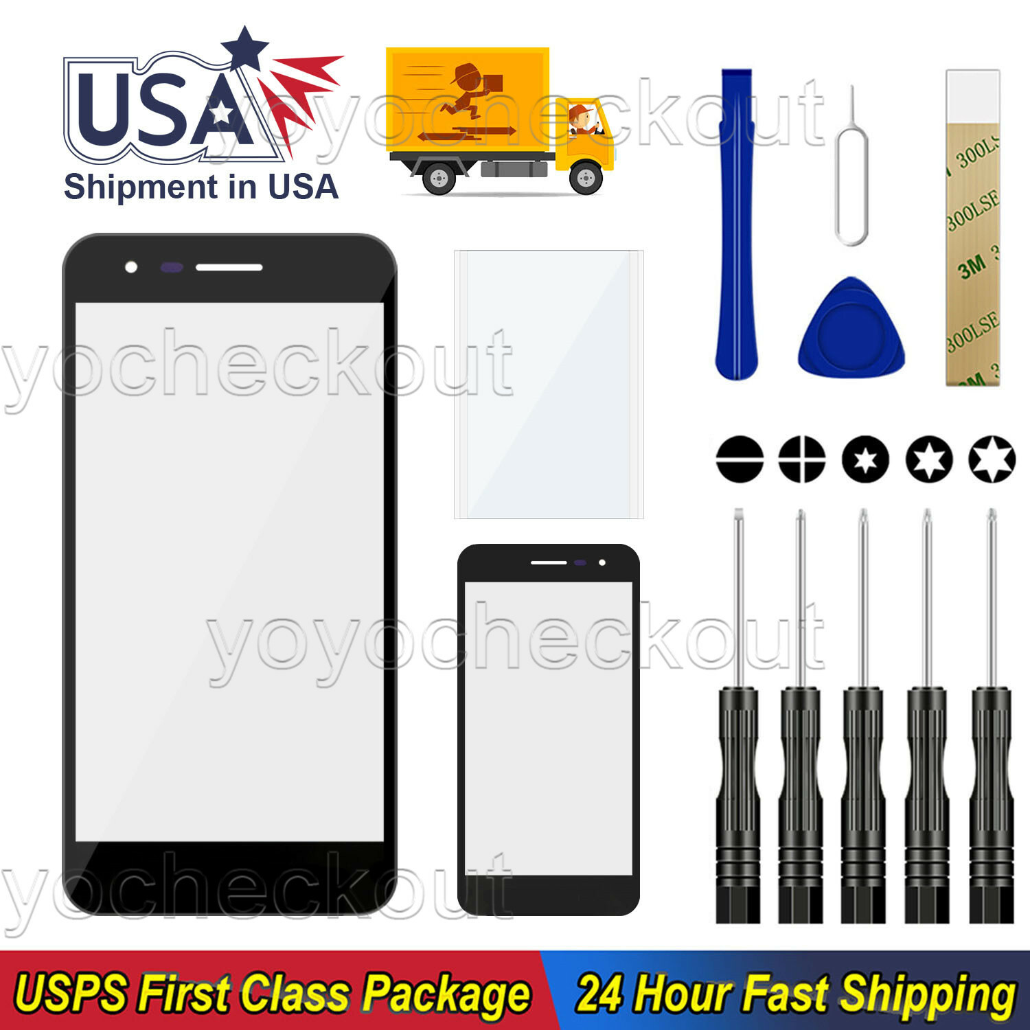 For LG Aristo 2 Plus LM-X212TA X212TAL Repair Outer Glass Lens Screen