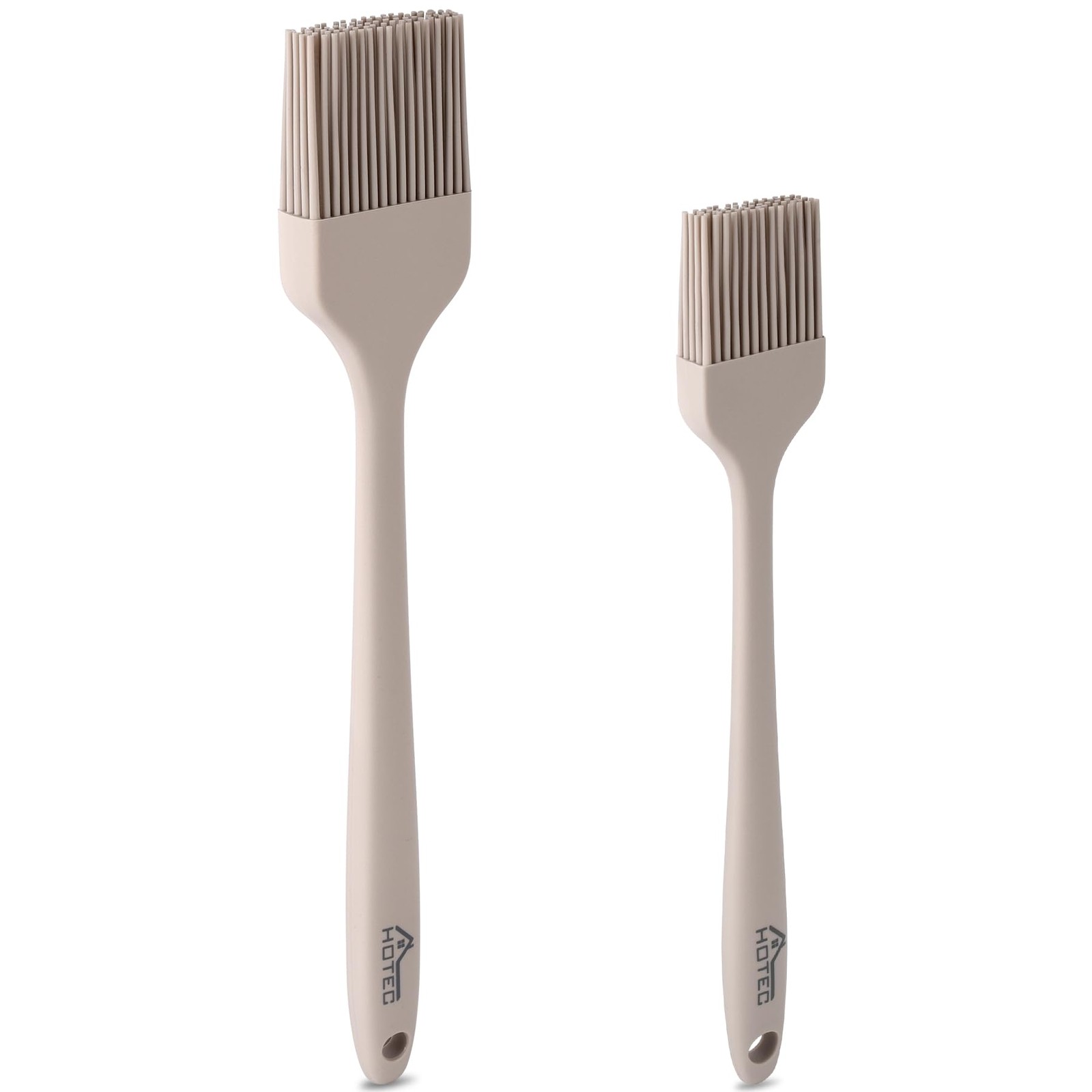 Silicone Basting Brushes, Heat Resistant, BPA Free, Set of 2, Khaki