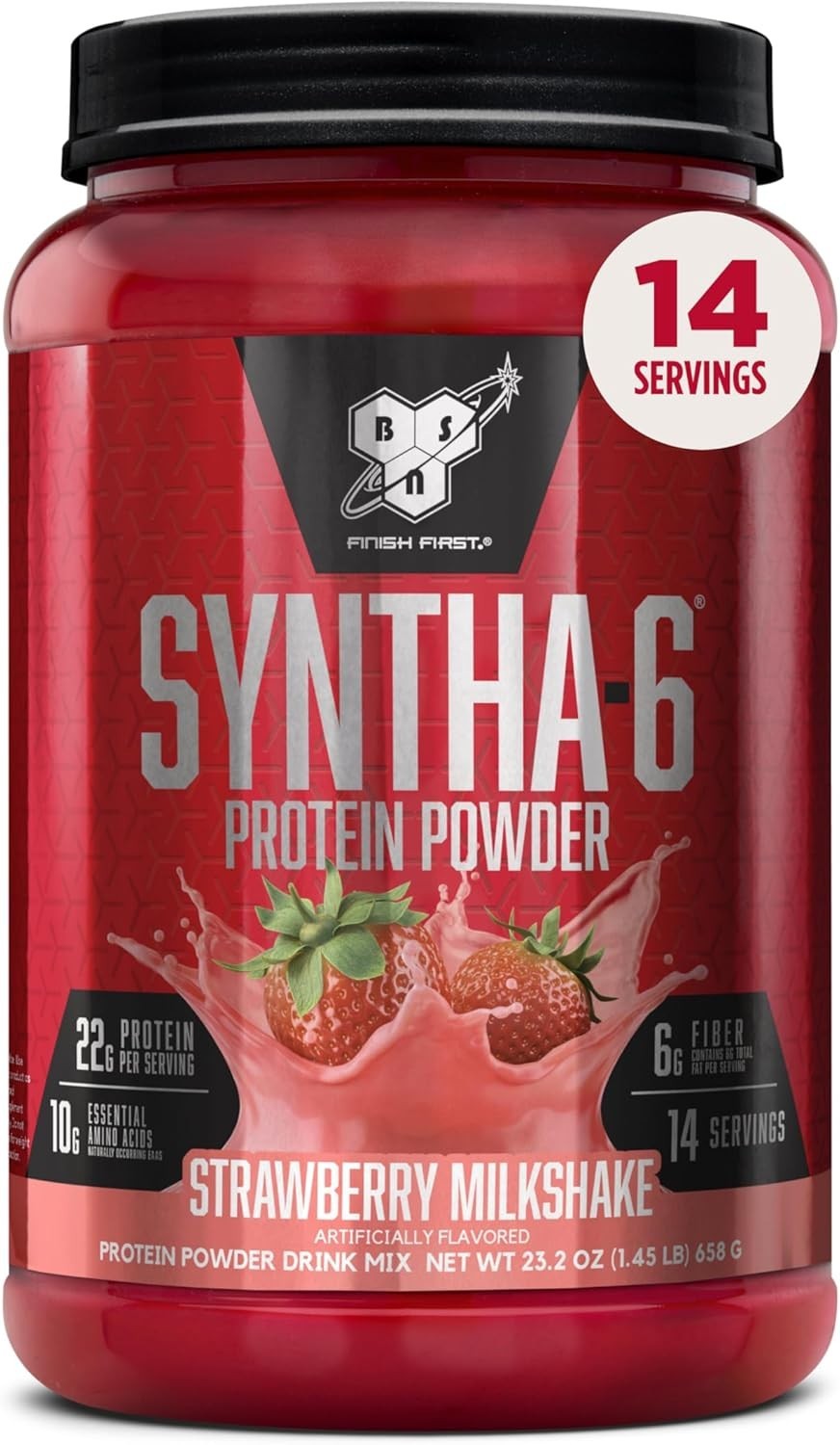 BSN SYNTHA-6 Premium Protein Powder with 6g of Fiber, Whey Isolate,