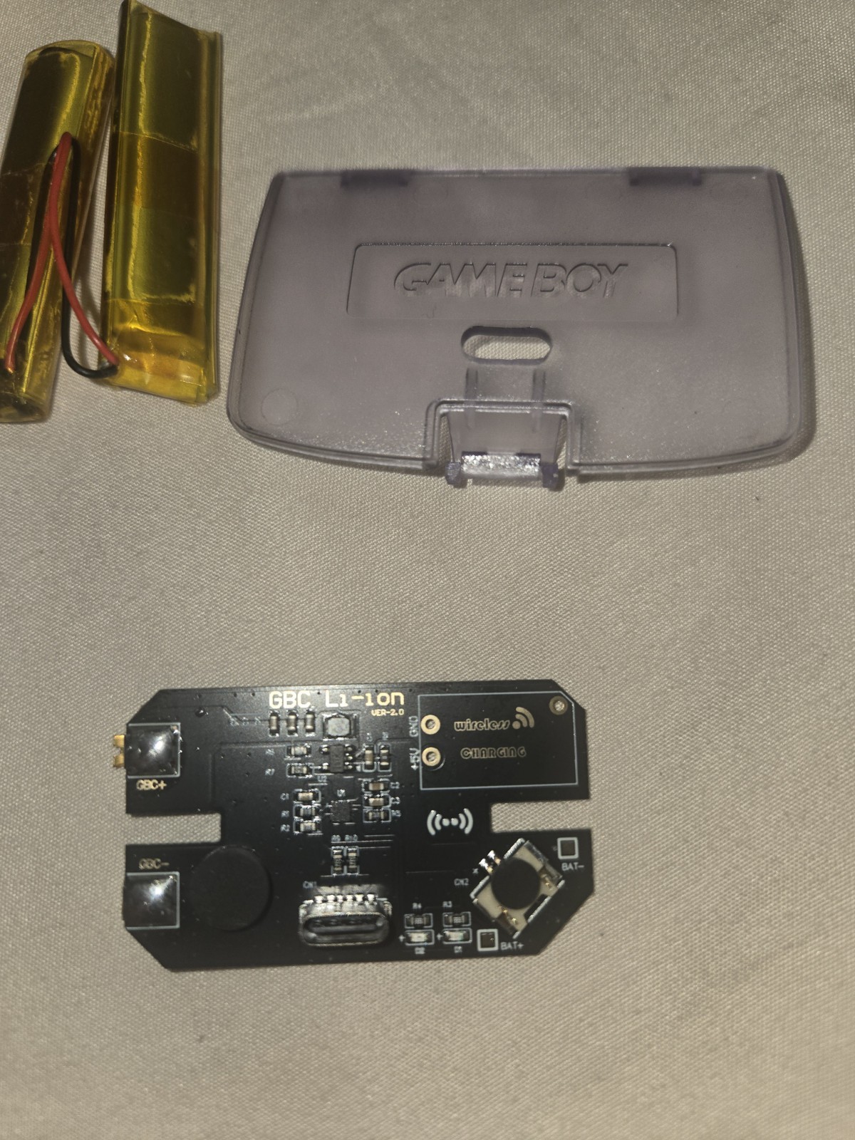 Gameboy Rechargeable Mod Kit Type C For (2 x units) Gameboy