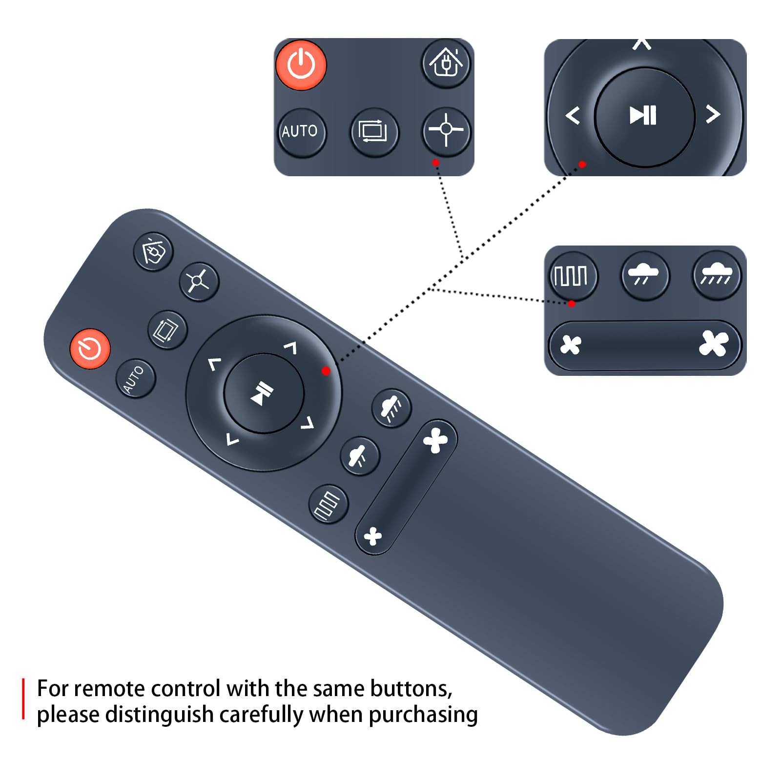 Replacement Robot Vacuum and Mop Combo Remote Control Compatible with black