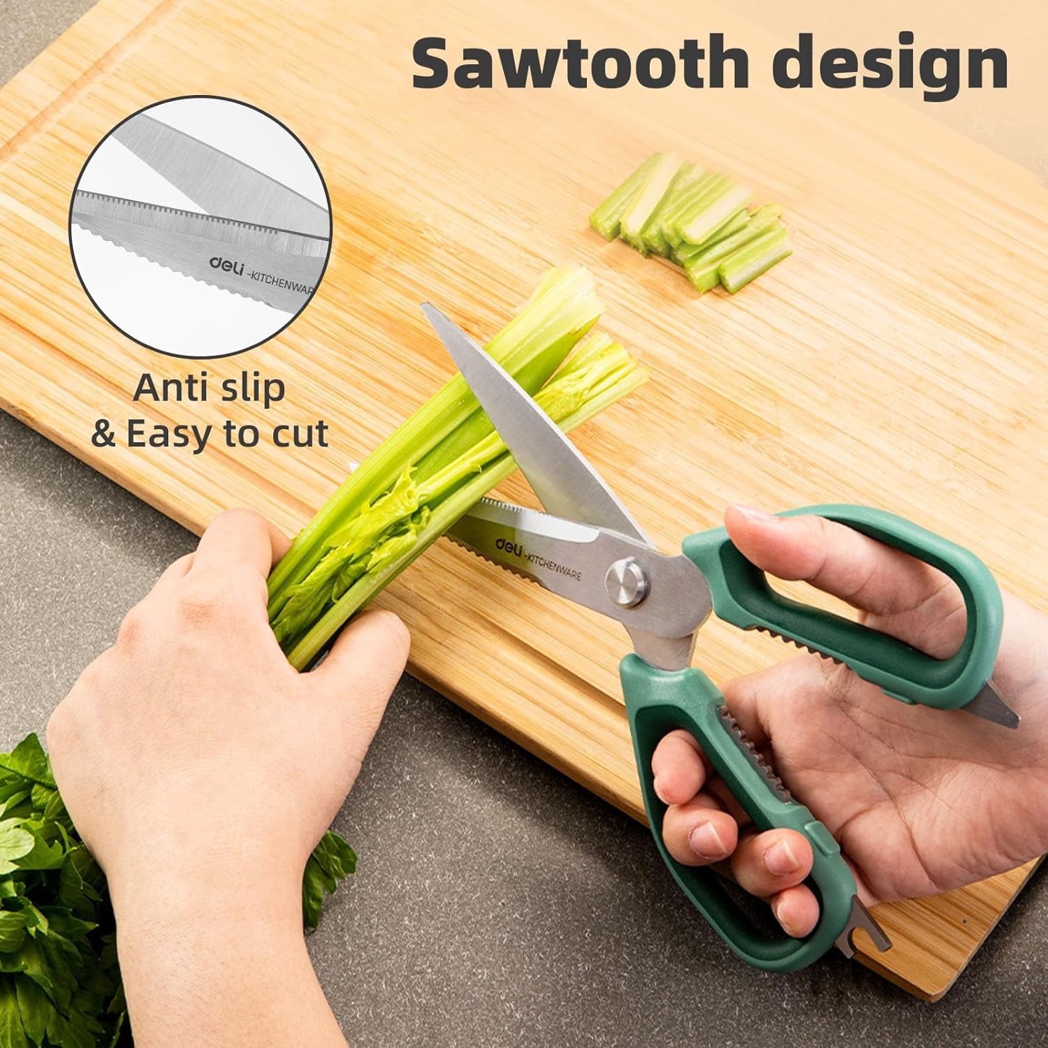 Deli 2 Pack Kitchen Scissor 5 in 1