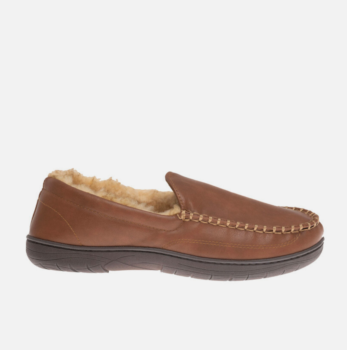 HAGGAR Men Smooth Venitian Slippers Tan Size M