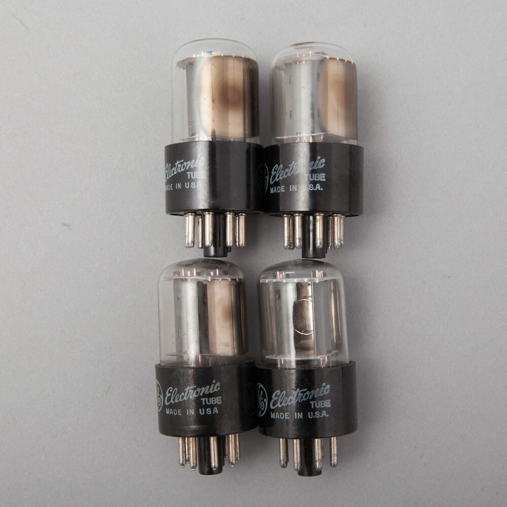 Vintage Lot of Four (4) 6SN7GT VT-231 General Electric (GE) Vacuum Radio Tubes