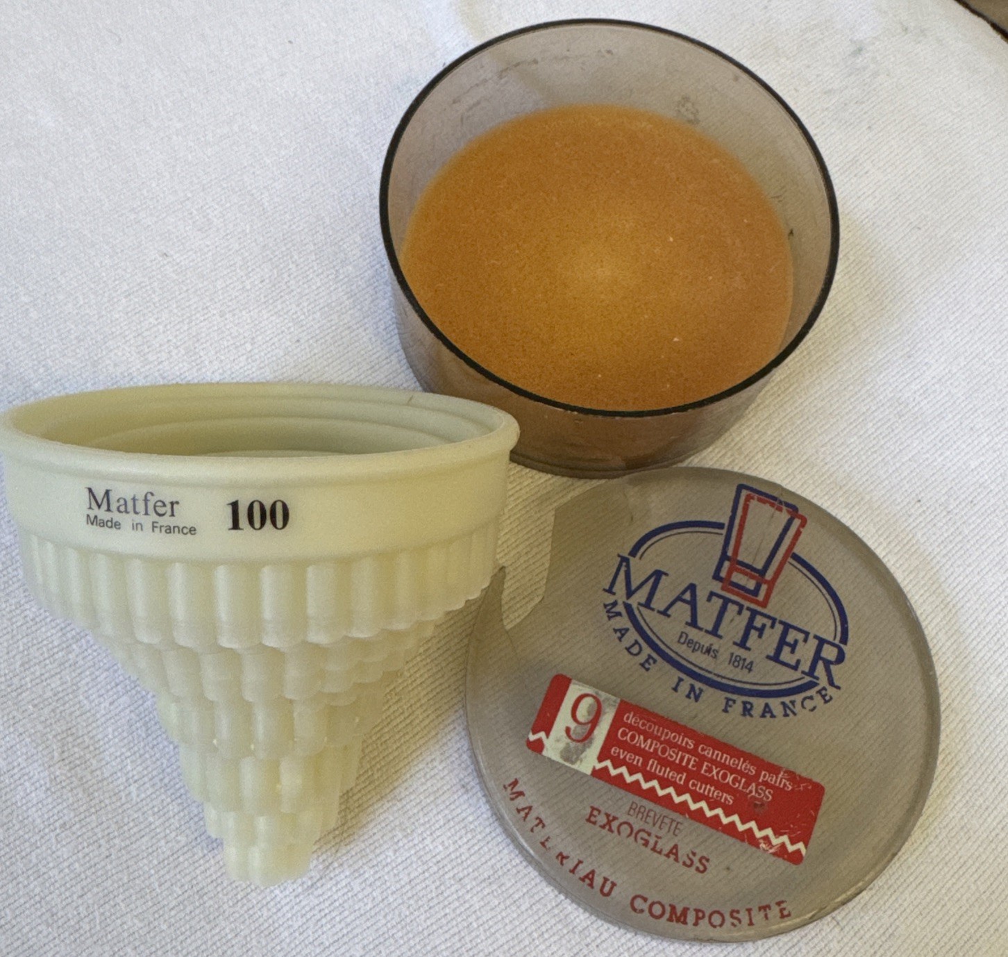 Vtg Matfer Bourgeat Exoglass Pastry Cutter Set Fluted Set of 9 Made In France