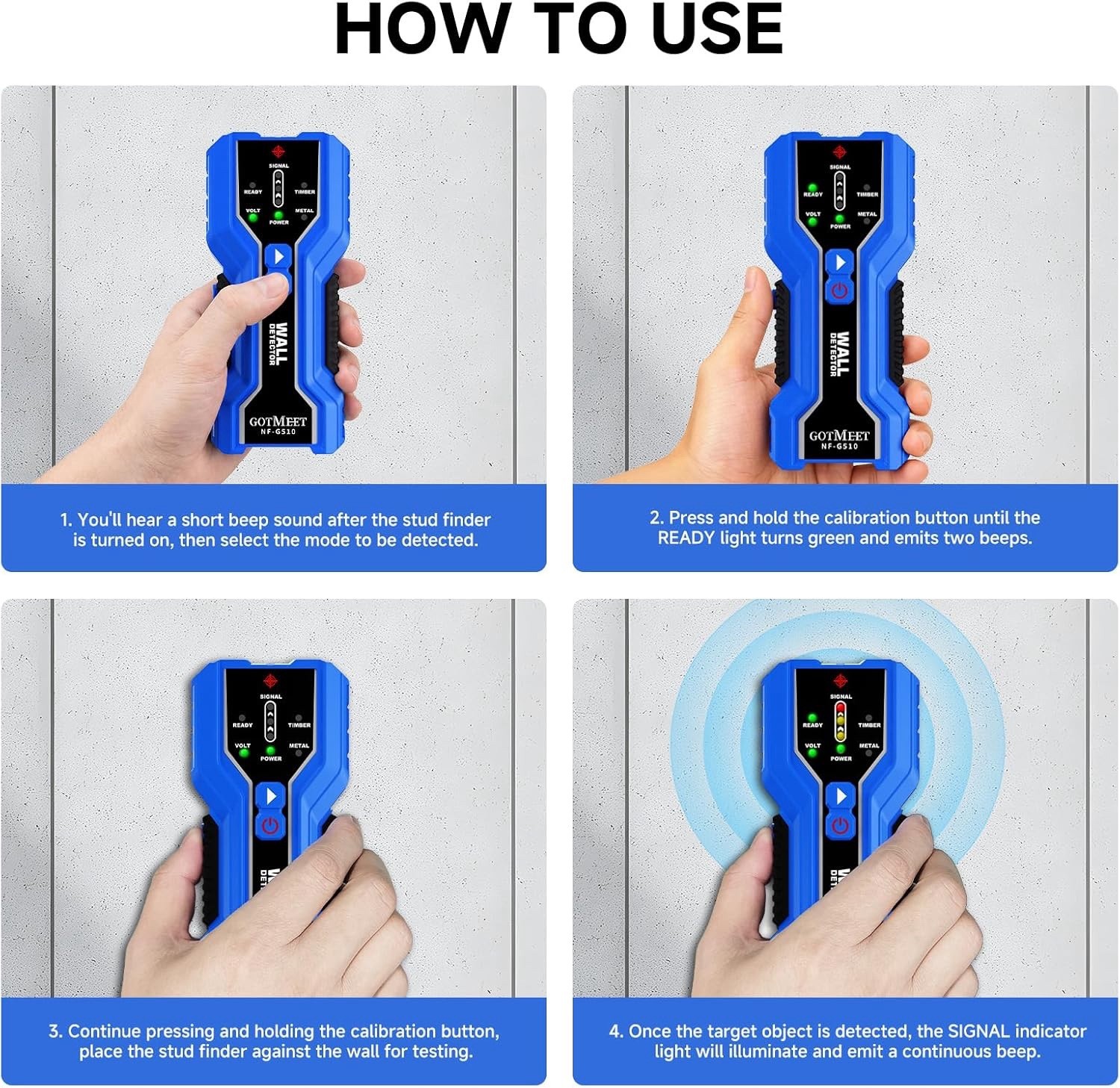 Stud Finder – Electronic Stud Detector with Smart Sensor, 3-in-1 Wall Scanner