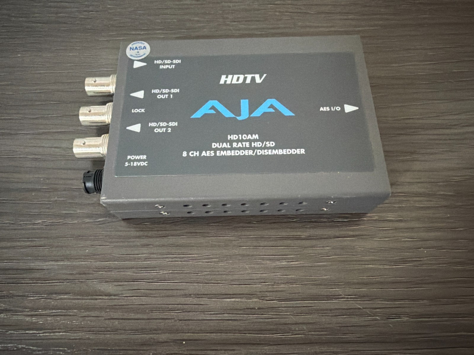 AJA HD10AM HD/SD-SDI 8-Ch AES Audio Embedder – NASA JSC Surplus