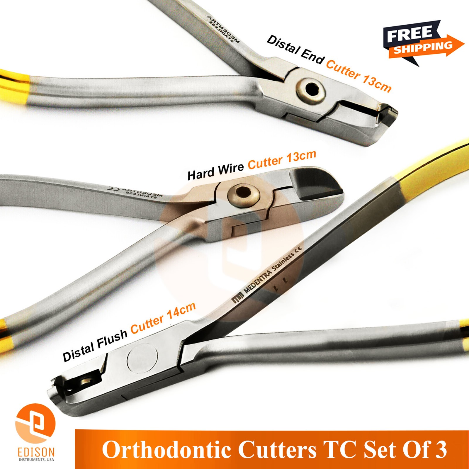 Orthodontic Pliers TC Hard Wire Distal End Cutter Wire Flush Cut Dental Cutters