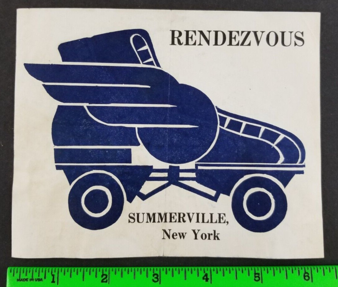 Vintage 1940's-1950's Summerville New York Roller Skating Sticker Decal