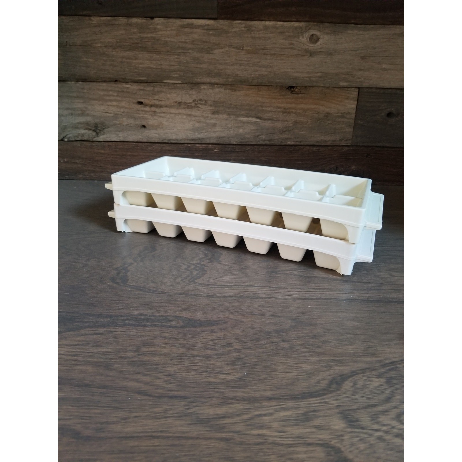 Vintage off white stackable ice trays